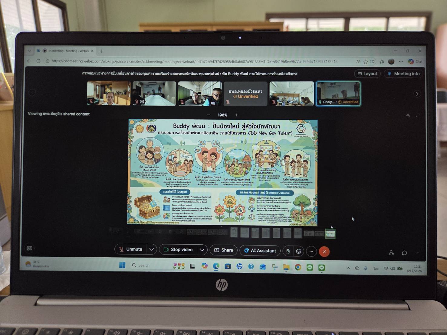 สพอ.ซับใหญ่ ร่วมรับฟังการมอบแนวทางการขับเคลื่อนภารกิจของคณะทำงานเสริมสร้างสมรรถนะนักพัฒนาชุมชนรุ่นใหม่: ทีม Buddy พัฒน์