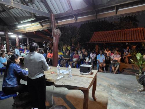 ประชุมประจำเดือนหมู่บ้านและติดตามและสนับสนุนการดำเนินงานกองทุนชุมชน บ้านซับเจริญสุข