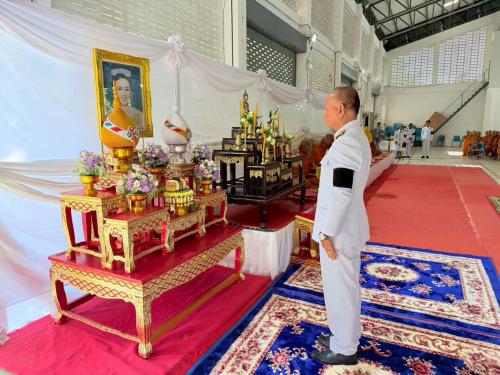 พิธีทำบุญตักบาตรถวายพระราชกุศล กิจกรรมเฉลิมพระเกียรติเนื่องในโอกาสพระราชพิธีมหามงคลเฉลิมพระชนมพรรษา ๔ รอบ สมเด็จพระนางเจ้าฯ พระบรมราชินี ๓ มิถุนายน ๒๕๖๙