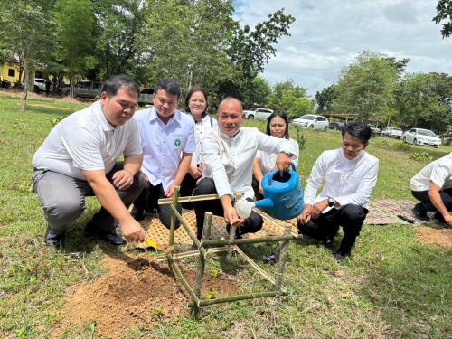การปลูกต้นไม้ภายในวัด